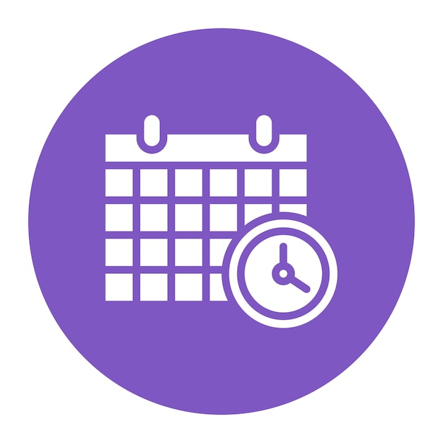 Imagen vectorial del icono de fecha límite Se puede utilizar para la gestión de productos