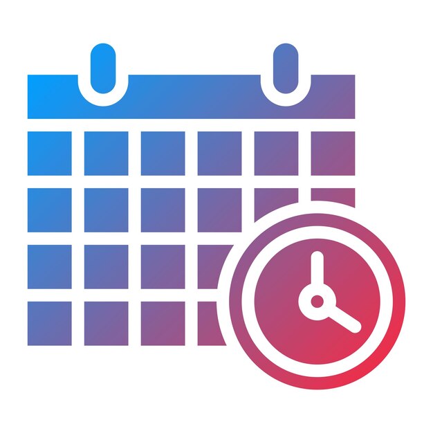 Imagen vectorial del icono de fecha límite Se puede utilizar para la gestión de productos
