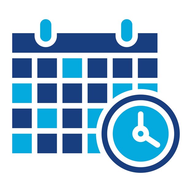 Imagen vectorial del icono de fecha límite Se puede utilizar para la gestión de productos
