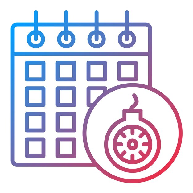 Imagen vectorial del icono de fecha límite Se puede utilizar para la gestión de proyectos