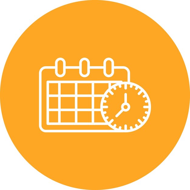 Imagen vectorial del icono de fecha límite Se puede utilizar para la hora y la fecha