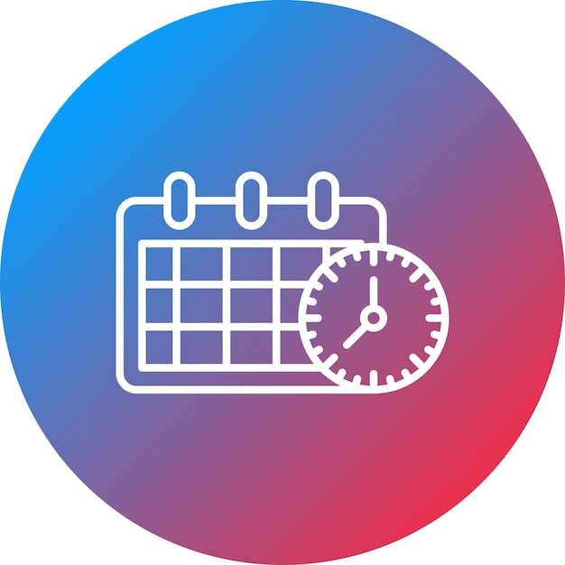 Imagen vectorial del icono de fecha límite Se puede utilizar para la hora y la fecha