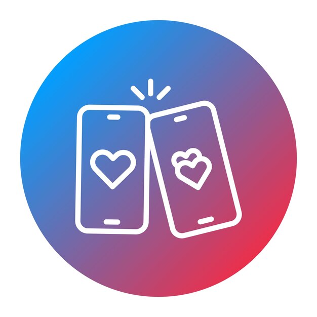 Imagen vectorial de icono de fecha virtual Se puede usar para aplicaciones de citas