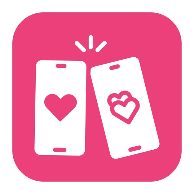Imagen vectorial de icono de fecha virtual Se puede usar para aplicaciones de citas