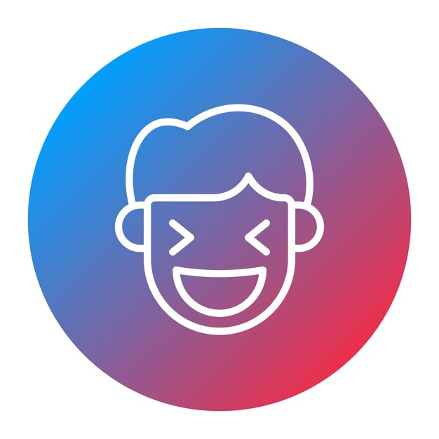 La imagen vectorial del icono feliz se puede usar para las emociones humanas