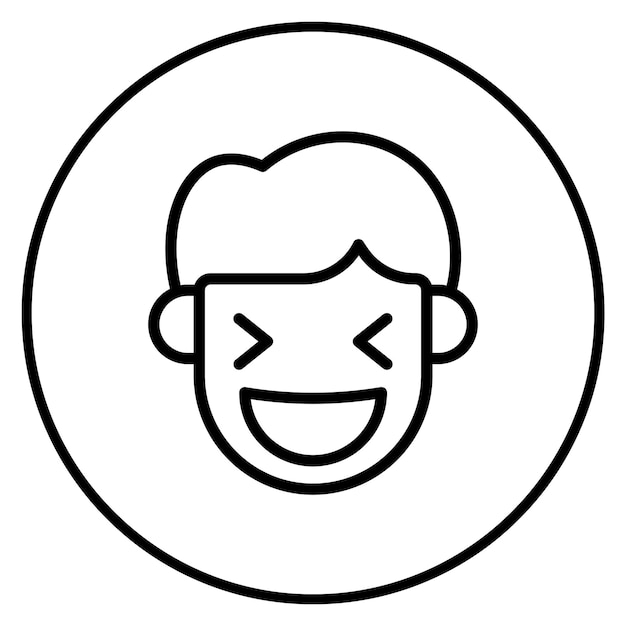 La imagen vectorial del icono feliz se puede usar para las emociones humanas