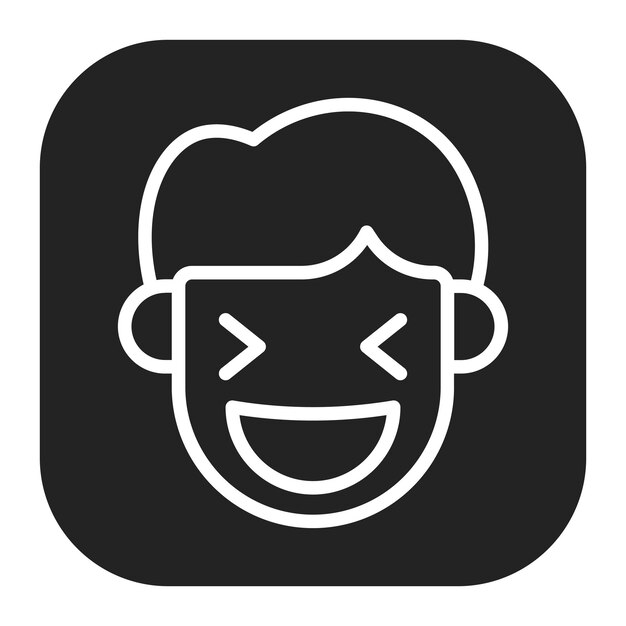 La imagen vectorial del icono feliz se puede usar para las emociones humanas