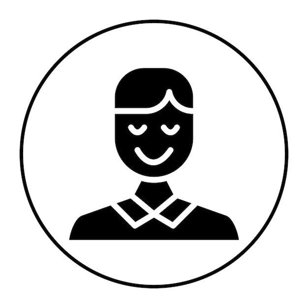 Imagen vectorial de icono feliz Se puede usar para estilos de vida