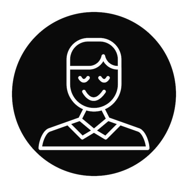 Imagen vectorial de icono feliz Se puede usar para estilos de vida