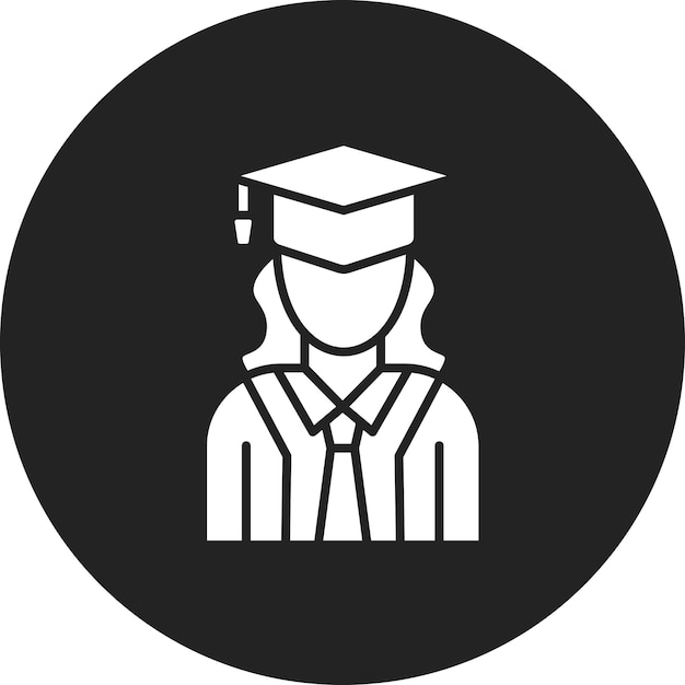 Imagen vectorial de icono femenino de estudiante Se puede utilizar para la educación en línea