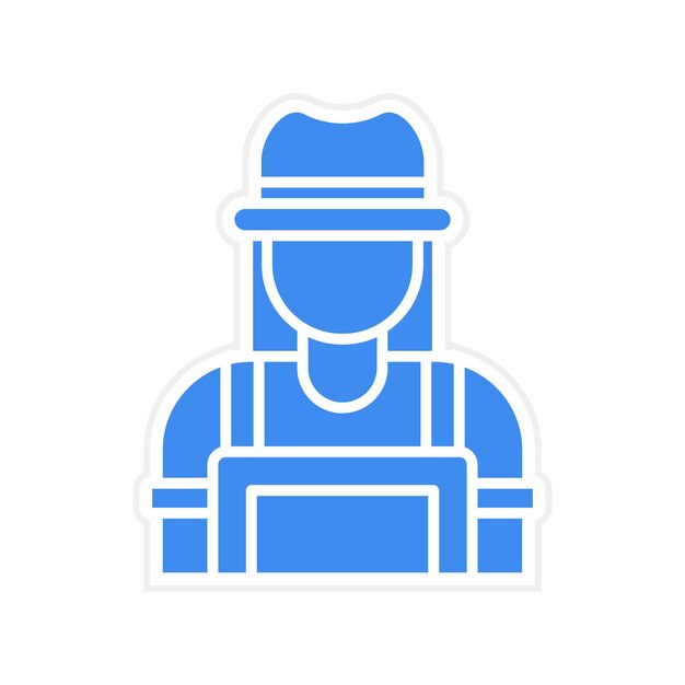 Imagen vectorial de icono femenino de granjero Se puede utilizar para la agricultura y la jardinería