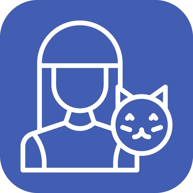 Imagen vectorial de icono femenino de manejador de animales Puede utilizarse para servicios públicos