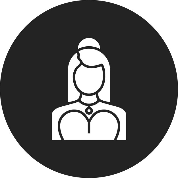 Imagen vectorial de ícono femenino de modelo Se puede utilizar para el comercio electrónico de moda