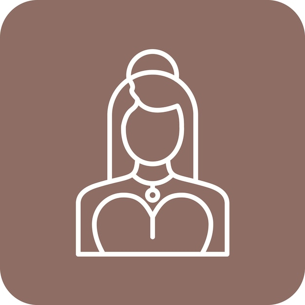 Imagen vectorial de ícono femenino de modelo Se puede utilizar para el comercio electrónico de moda
