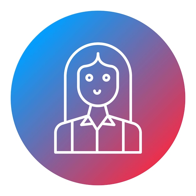 Imagen vectorial de icono femenino Se puede usar para humanos
