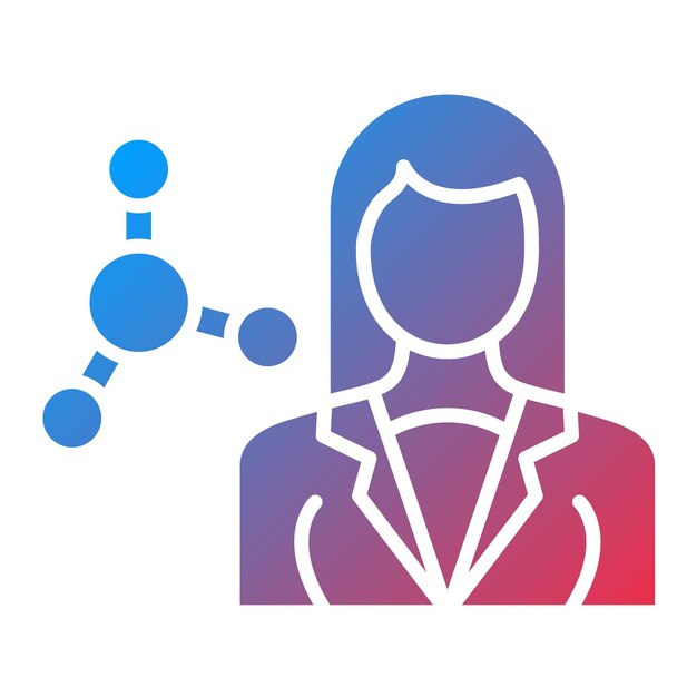 Imagen vectorial de icono femenino puede usarse para la bioingeniería