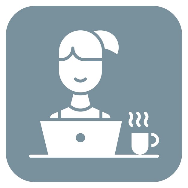 Imagen vectorial de icono femenino puede usarse para Gig Economy