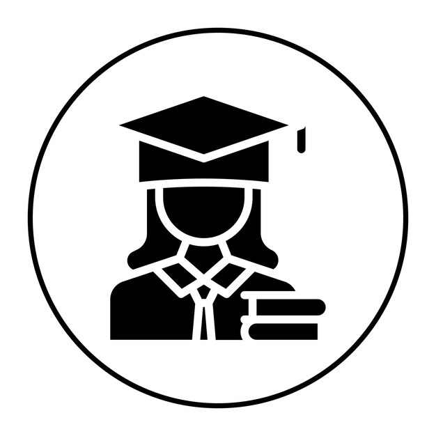 Imagen vectorial de icono femenino puede usarse para Literatura