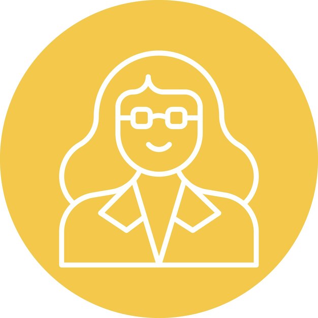 Imagen vectorial de icono femenino puede usarse para profesiones