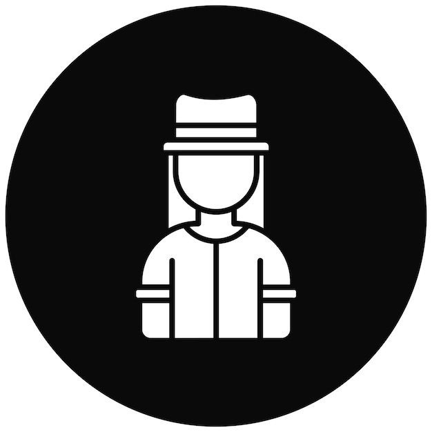 Imagen vectorial de icono femenino puede usarse para la supervivencia