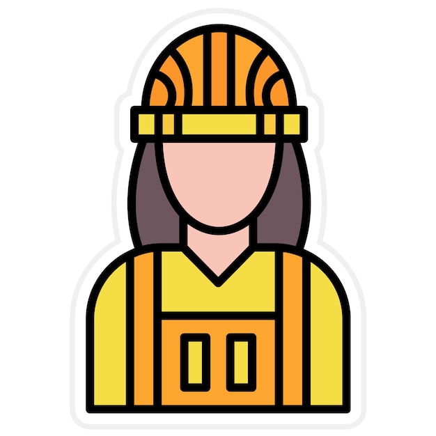 Imagen vectorial de icono femenino se puede utilizar para mejoras en el hogar