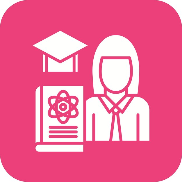 Imagen vectorial de icono femenino puede utilizarse para capacitación empresarial