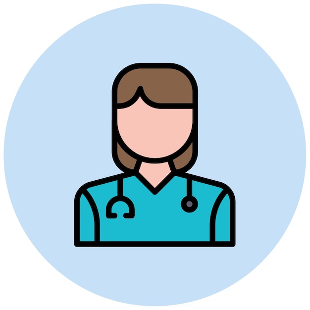 Imagen vectorial de icono femenino puede utilizarse para la enfermería