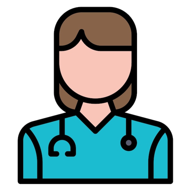Imagen vectorial de icono femenino puede utilizarse para la enfermería