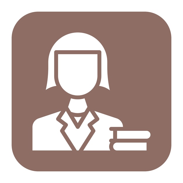Imagen vectorial de icono femenino puede utilizarse para la literatura