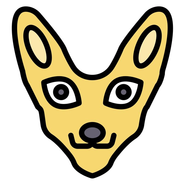 La imagen vectorial del icono de Fennec Fox se puede usar para Rainforest