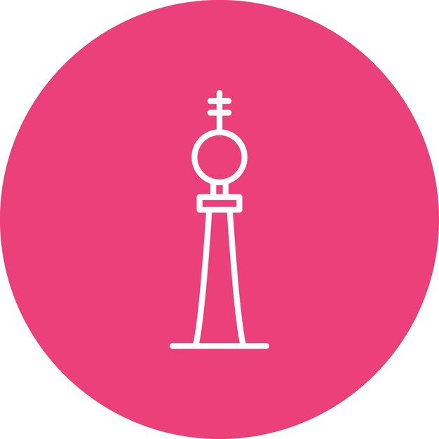 Imagen vectorial del icono de Fernsehturm Berlín Puede utilizarse para los puntos de referencia