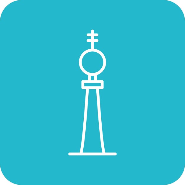 Imagen vectorial del icono de Fernsehturm Berlín Puede utilizarse para los puntos de referencia