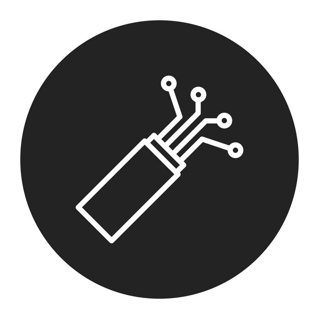 La imagen vectorial del icono de fibra se puede utilizar para Raw Metrial