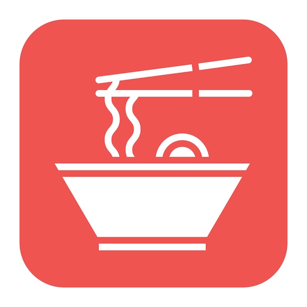 La imagen vectorial del icono de los fideos se puede utilizar para la nutrición