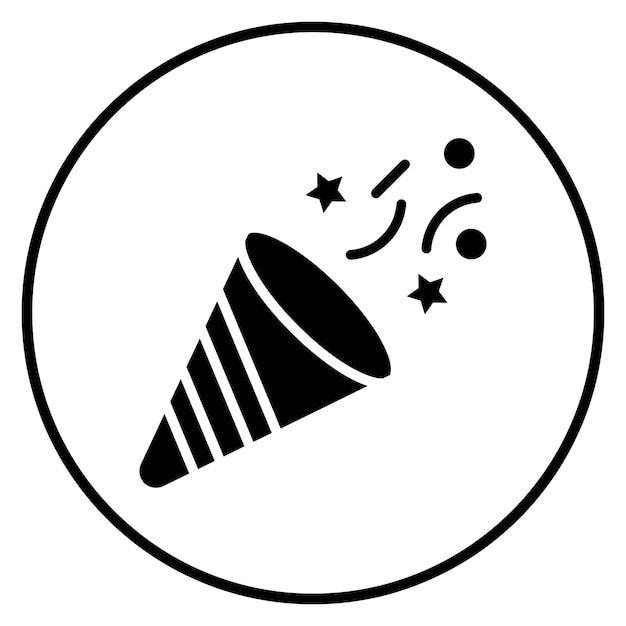 Imagen vectorial del icono de la fiesta Se puede usar para la planificación de vacaciones