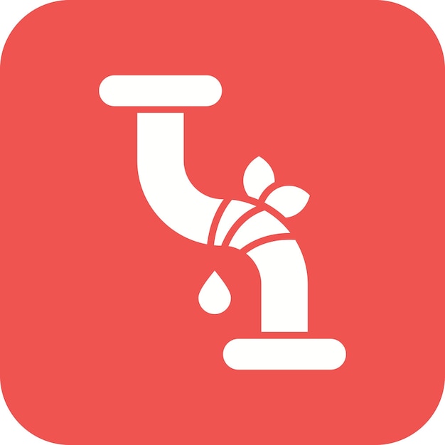 Imagen vectorial del icono de fijación de tuberías Se puede utilizar para la fontanería