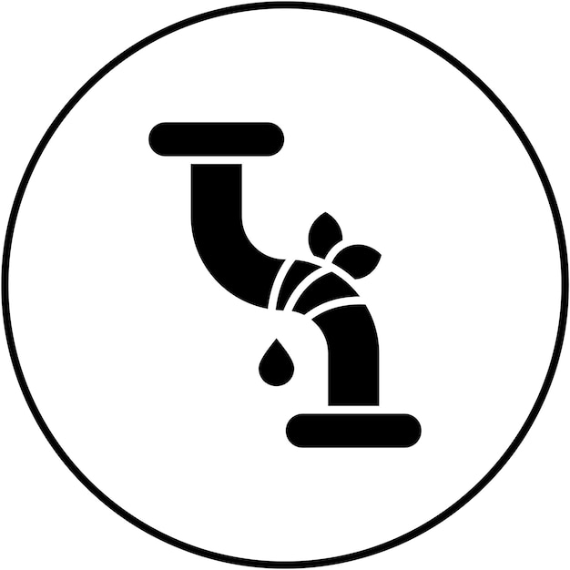 Imagen vectorial del icono de fijación de tuberías Se puede utilizar para la fontanería