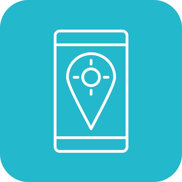 Imagen vectorial de icono fijo de GPS Se puede utilizar para la UX de la interfaz de usuario móvil