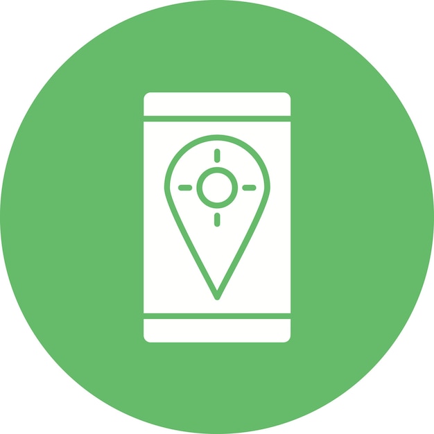 Imagen vectorial de icono fijo de GPS Se puede utilizar para la UX de la interfaz de usuario móvil