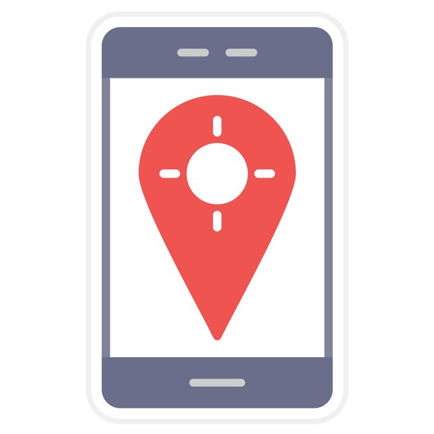 Vector imagen vectorial de icono fijo de gps se puede utilizar para la ux de la interfaz de usuario móvil