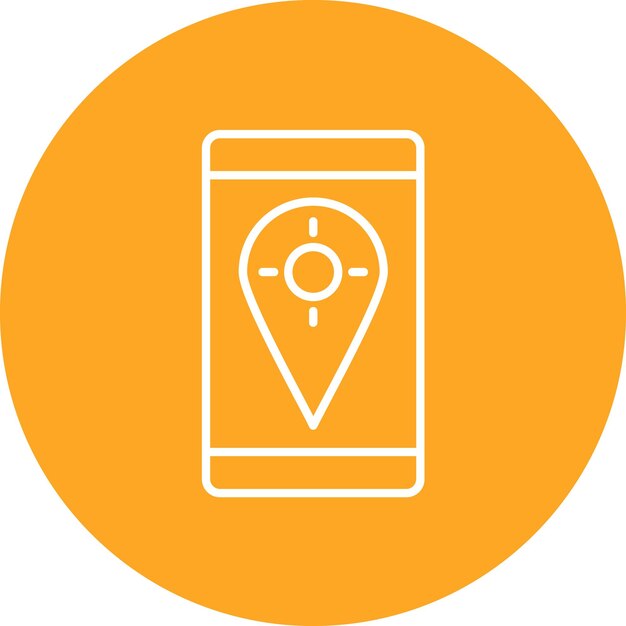 Imagen vectorial de icono fijo de GPS Se puede utilizar para la UX de la interfaz de usuario móvil