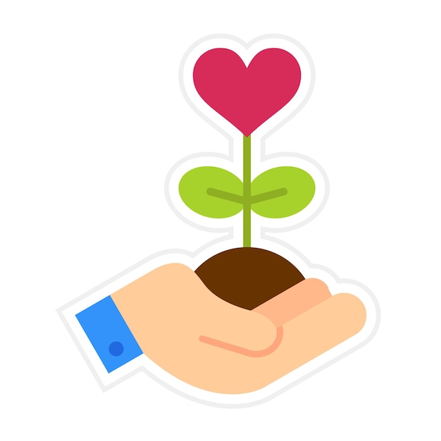 Imagen vectorial de icono de filantropía Se puede usar para donaciones