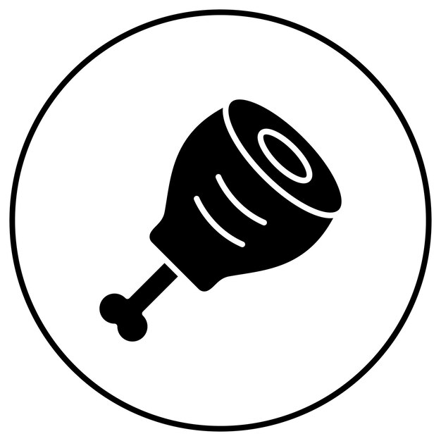 Imagen vectorial del icono del filete Se puede usar para la mañana y el desayuno