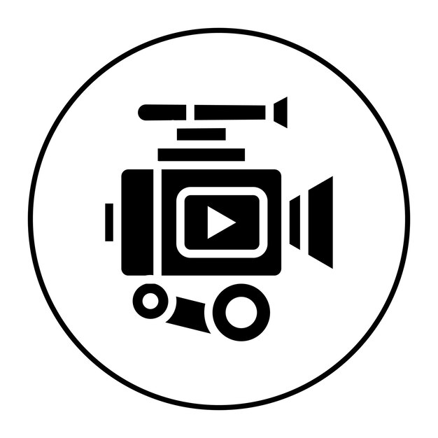 Imagen vectorial de icono de filmación Se puede utilizar para la realización de películas