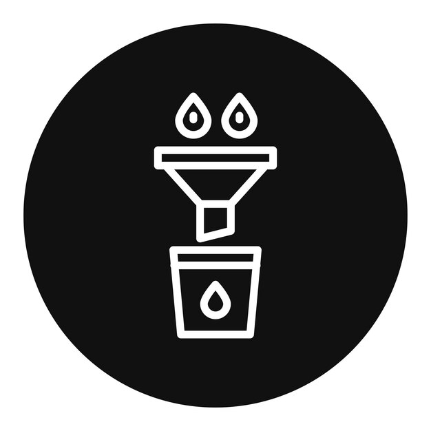 Imagen vectorial del icono de filtración Puede utilizarse para el tratamiento del agua