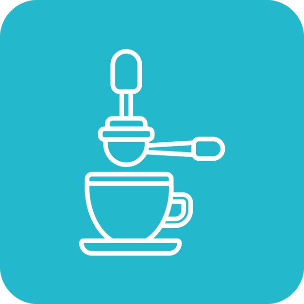 Imagen vectorial del ícono del filtro de café Se puede usar para Coffee Shop