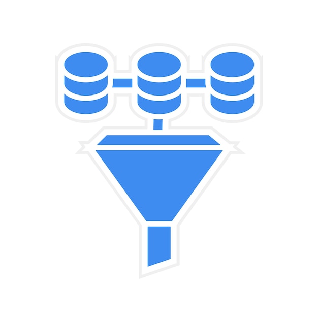 Imagen vectorial de ícono de filtro de datos se puede utilizar para big data