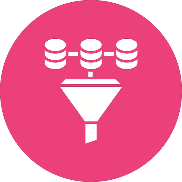 Imagen vectorial de ícono de filtro de datos Se puede utilizar para Big Data