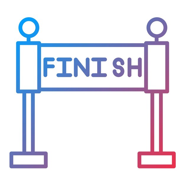 Imagen vectorial del icono de final de carrera Se puede utilizar para la aptitud física