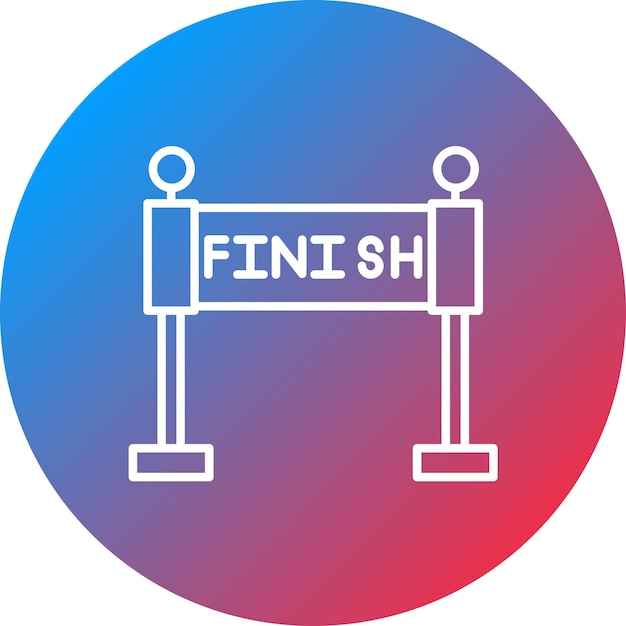 Imagen vectorial del icono de final de carrera Se puede utilizar para la aptitud física